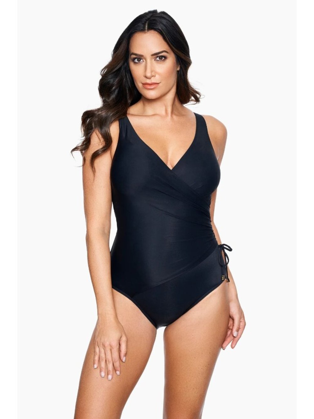 MIRACLESUIT Eclat One Piece Swimsuit Black Size 12 NWT